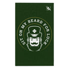 Sit on My Beard for Luck St. Patrick’s Day | Mix & Match Soft Fun-Flirty Lovers’ Towels