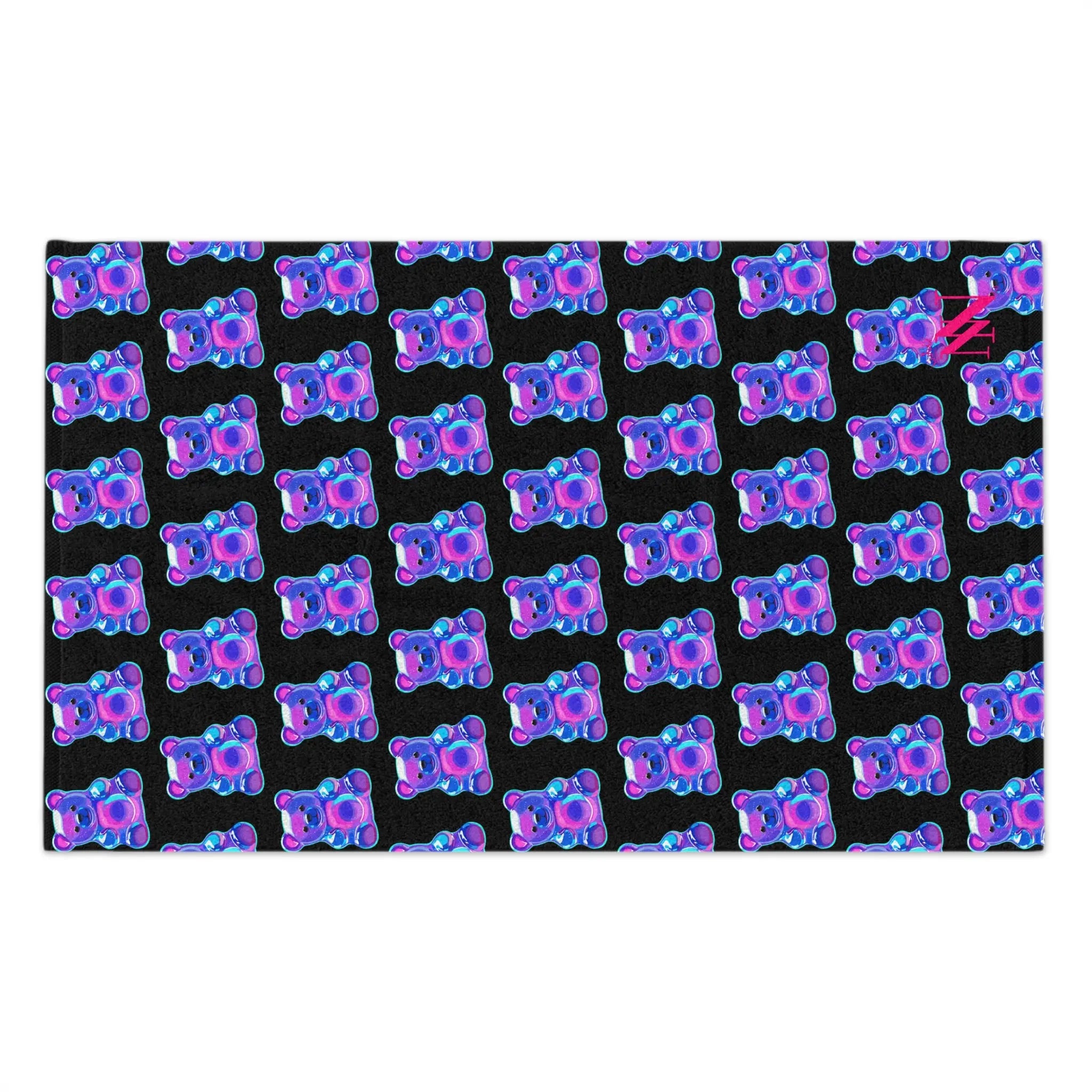 Yummy Bear Pattern Black | Mix & Match Soft Fun-Flirty Lovers’ Towels