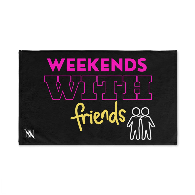 Weekends with Friends Black | Mix & Match Classic Fun-Flirty Lovers’ Towels