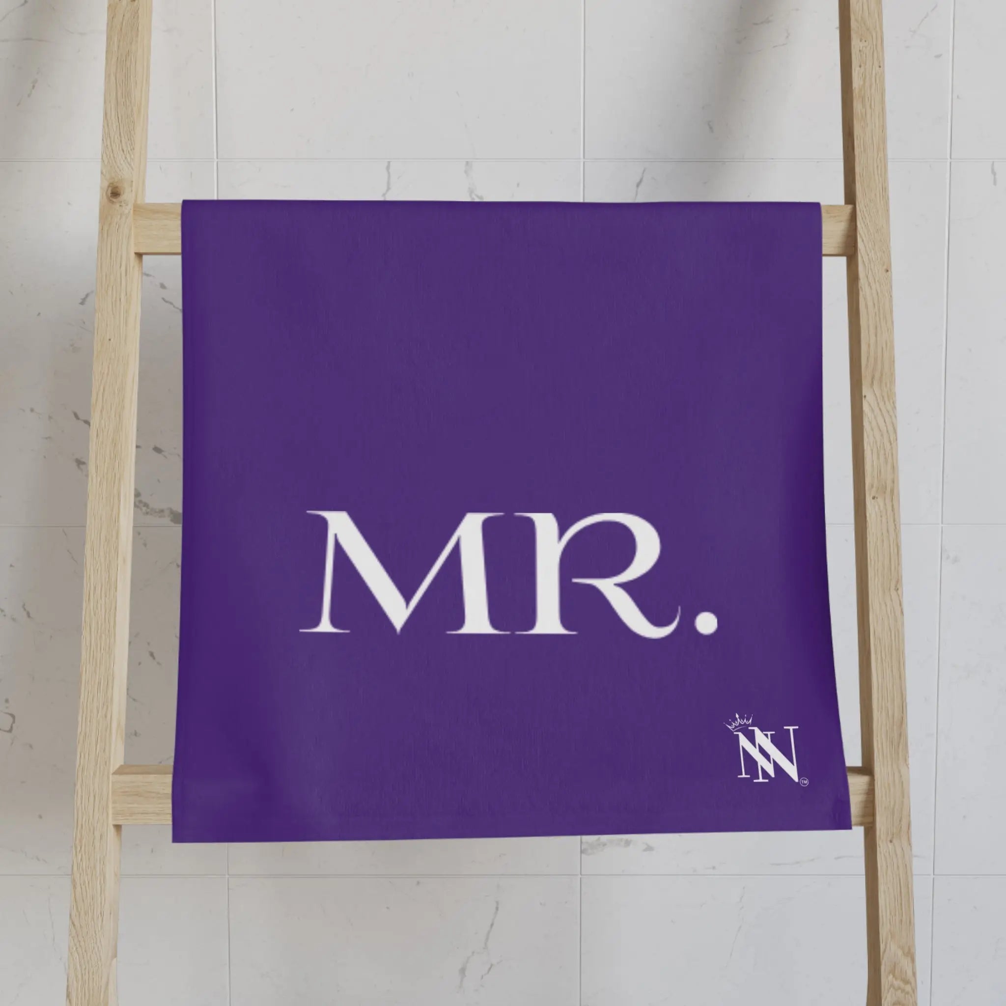 Mr Mrs Shareable Purple | Mix & Match Classic Fun-Flirty Lovers’ Towels