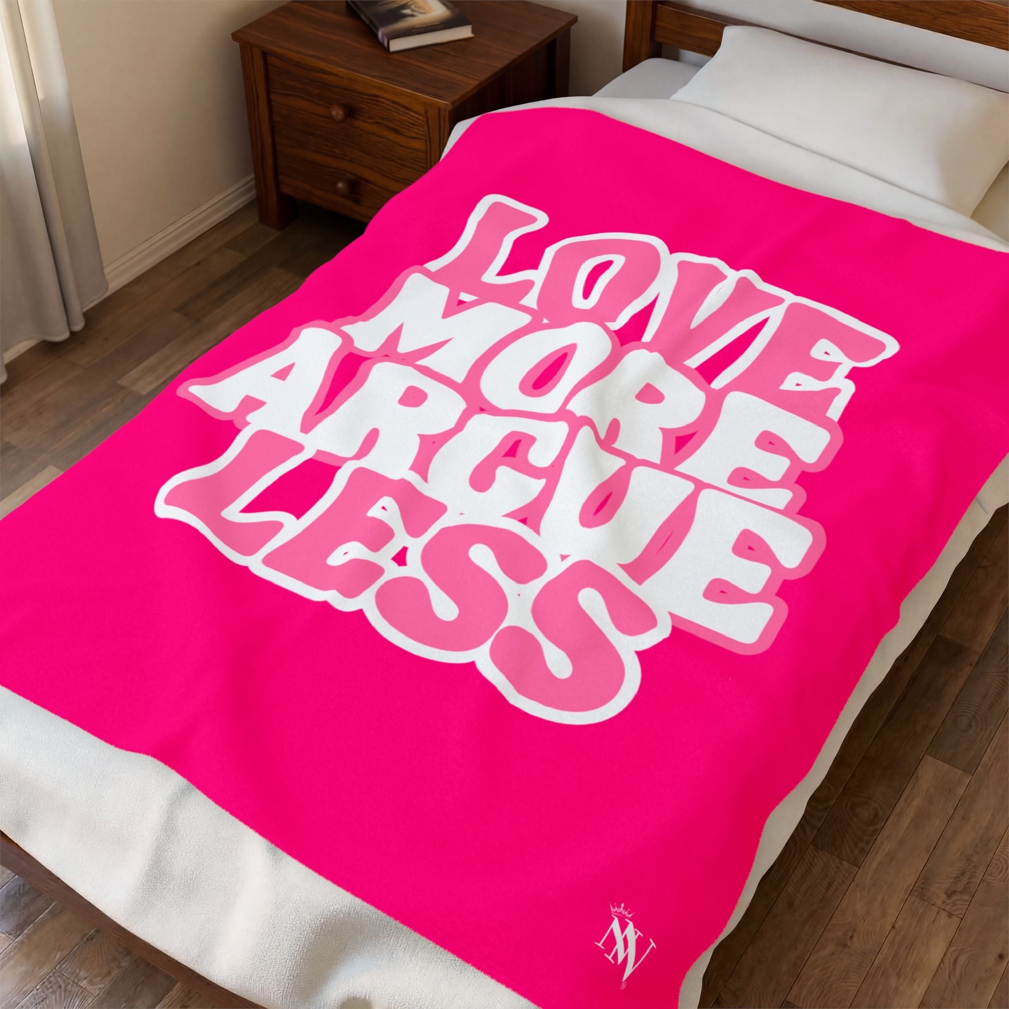 Love More Argue Less Romantic Lovers Gifts Blanket