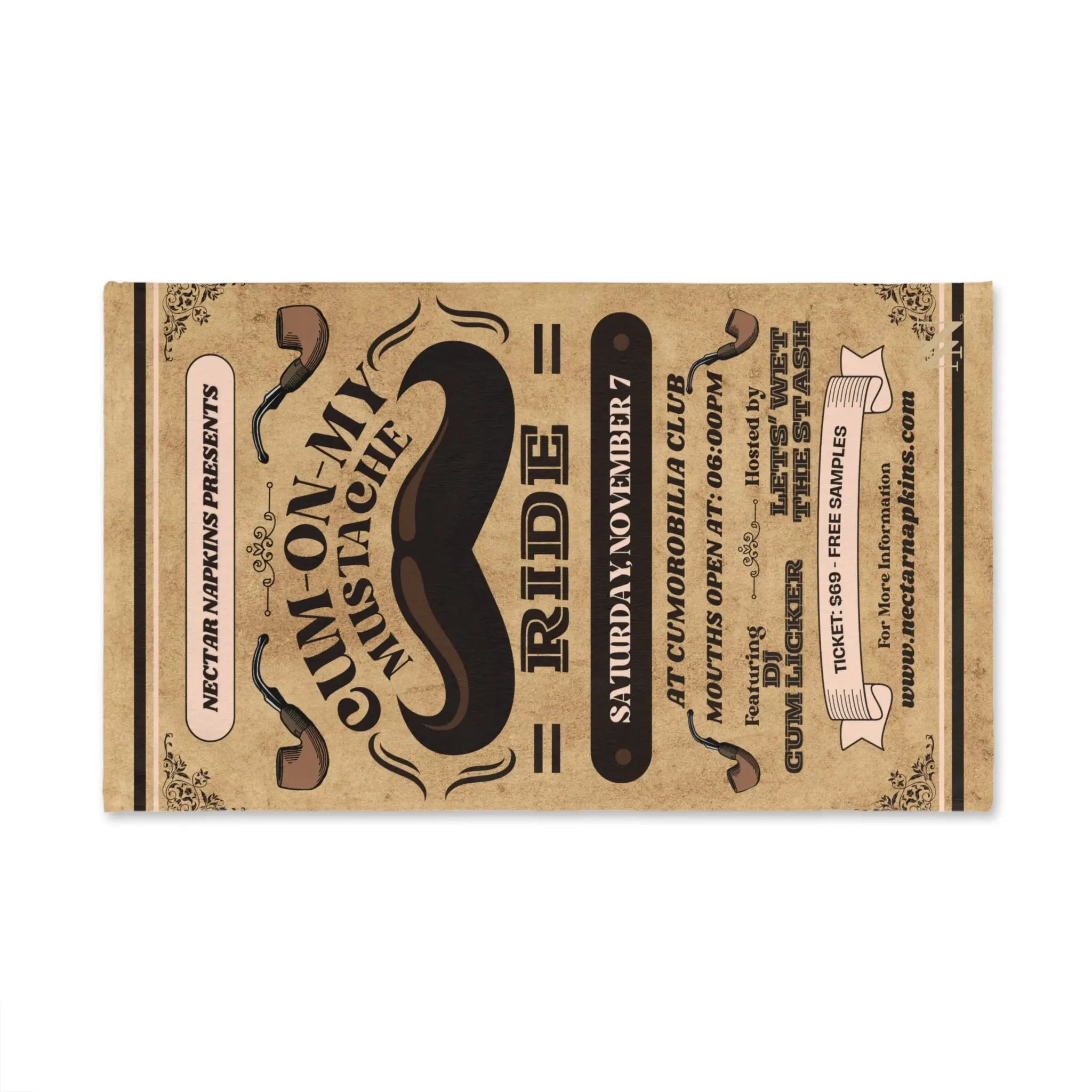 Mustache Ride | Mix & Match Original Fun-Flirty Lovers’ Towels