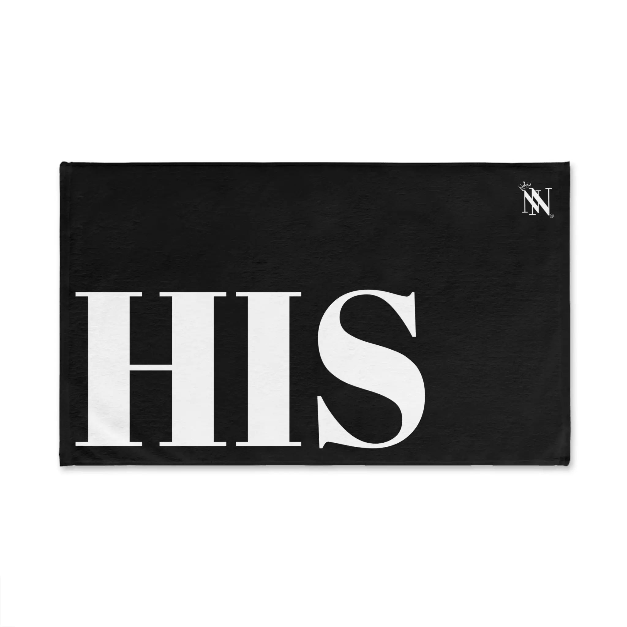 His Giant Letters Black | Mix & Match Classic Fun-Flirty Lovers’ Towels
