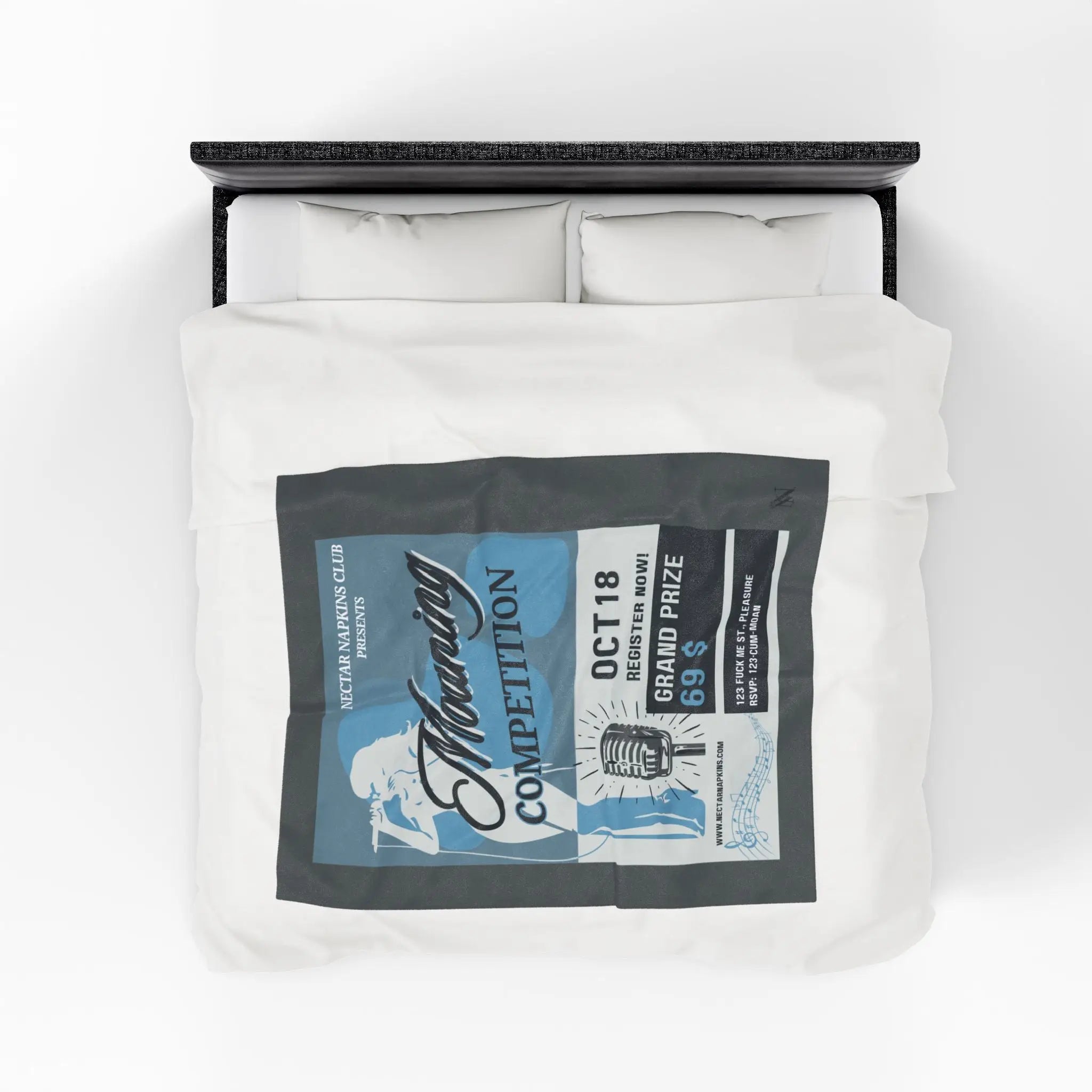 Moaning Competition | Mix & Match Velveteen Fun-Flirty Lovers’ Blankets