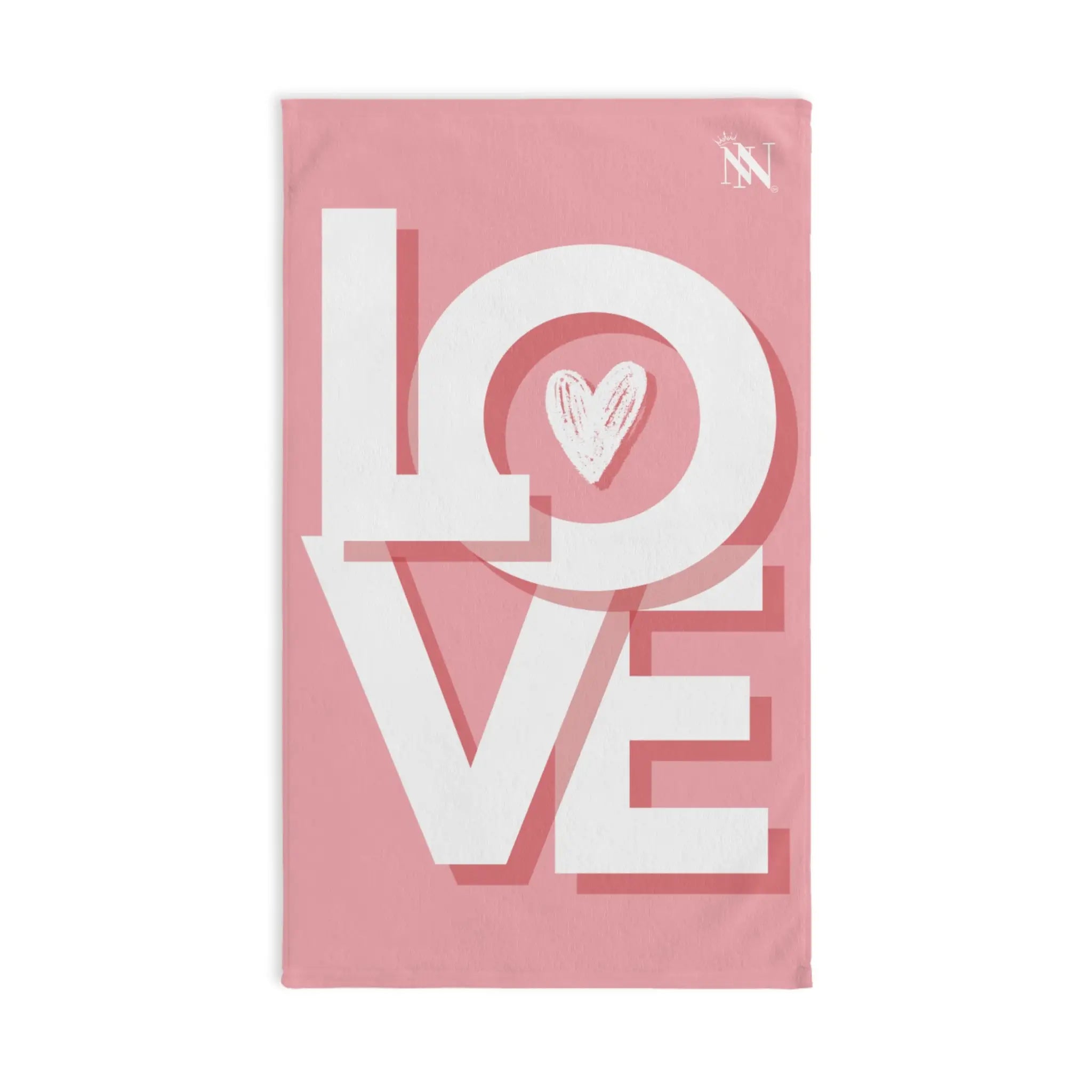 Block Letter Love Heart Cum Towel