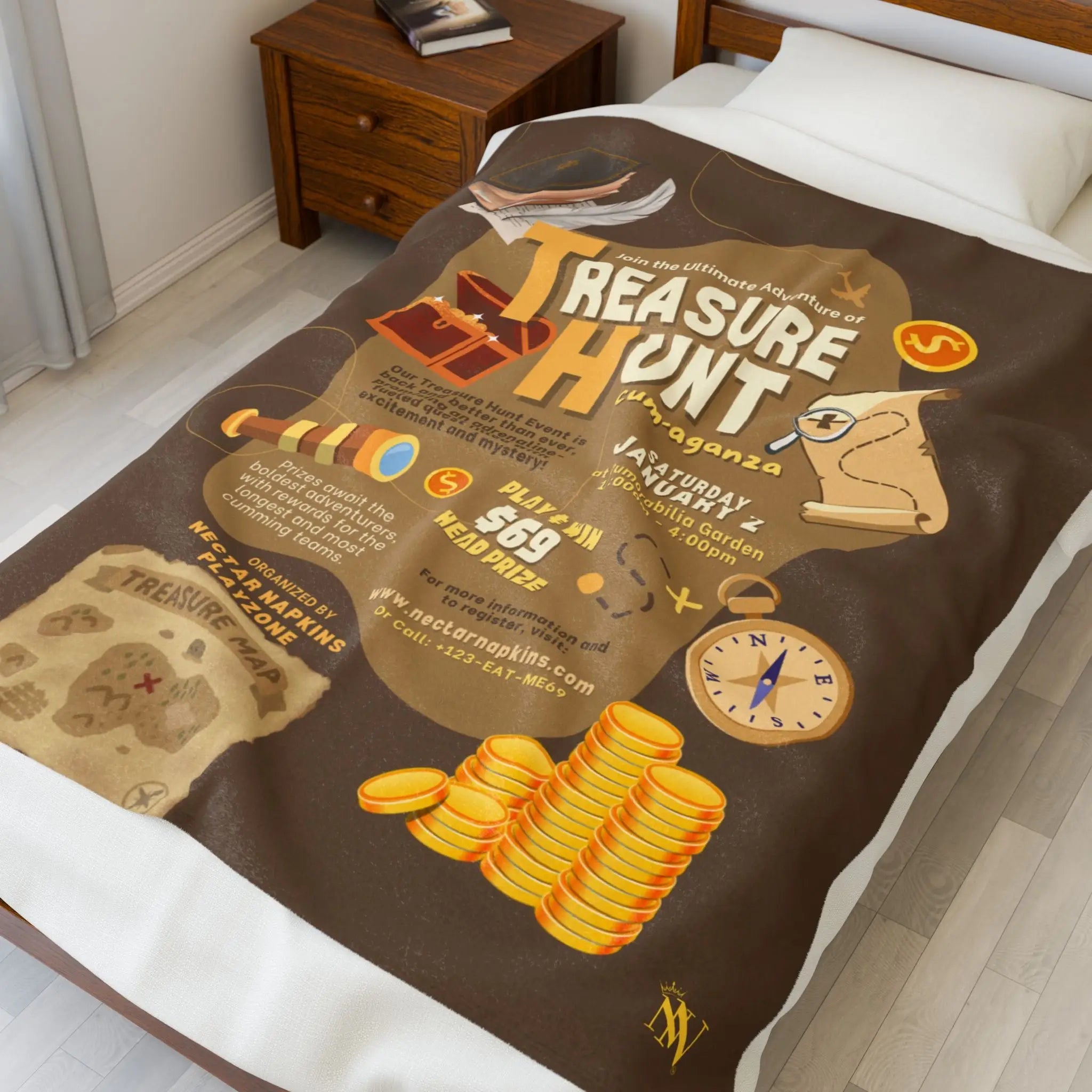 Treasure Hunt | Mix & Match Velveteen Fun-Flirty Lovers’ Blankets