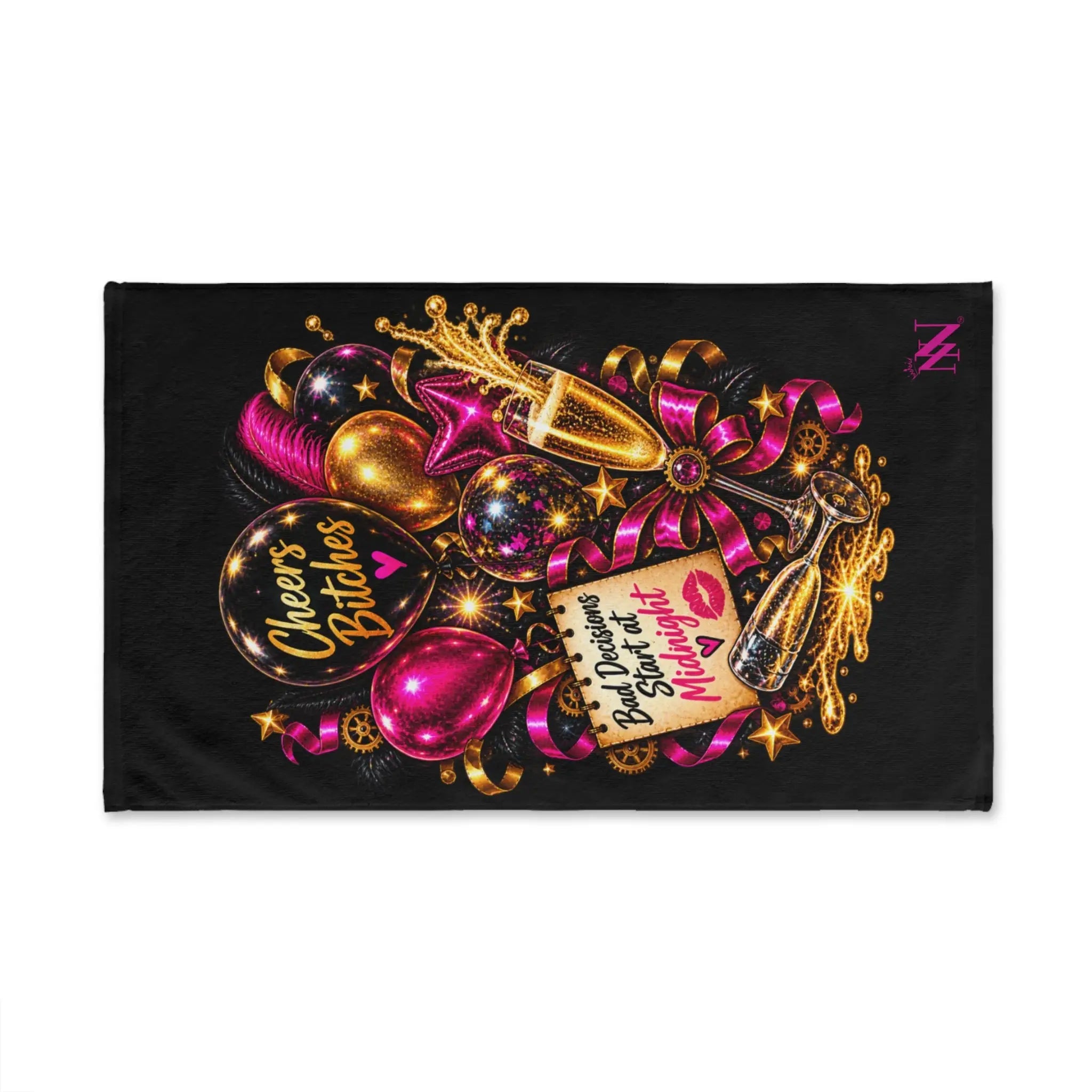 Cheers Bitches New Years | Nectar Napkins Classic Fun-Flirty Lovers’ Towels