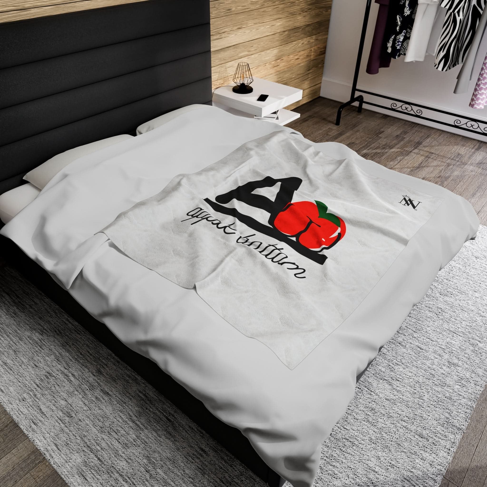 A is for apple | Mix & Match Fun-Flirty Lovers’ Blankets