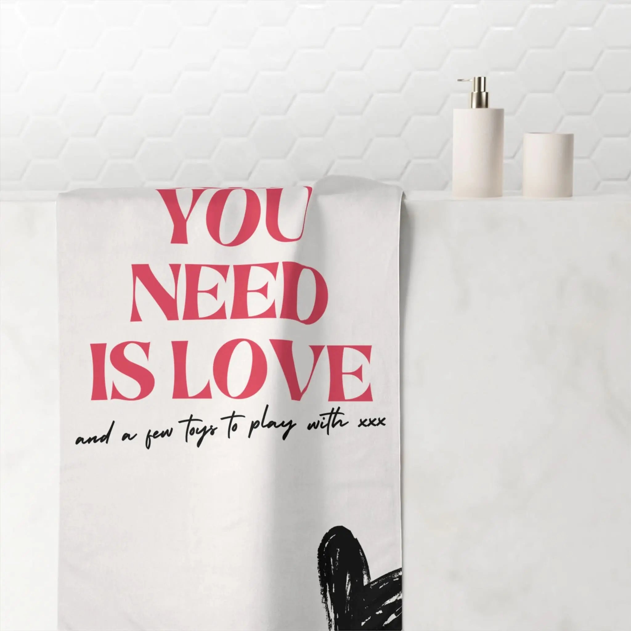 All You Need Is Love | Mix & Match Naughty XL Fun-Flirty Lovers’ Towels