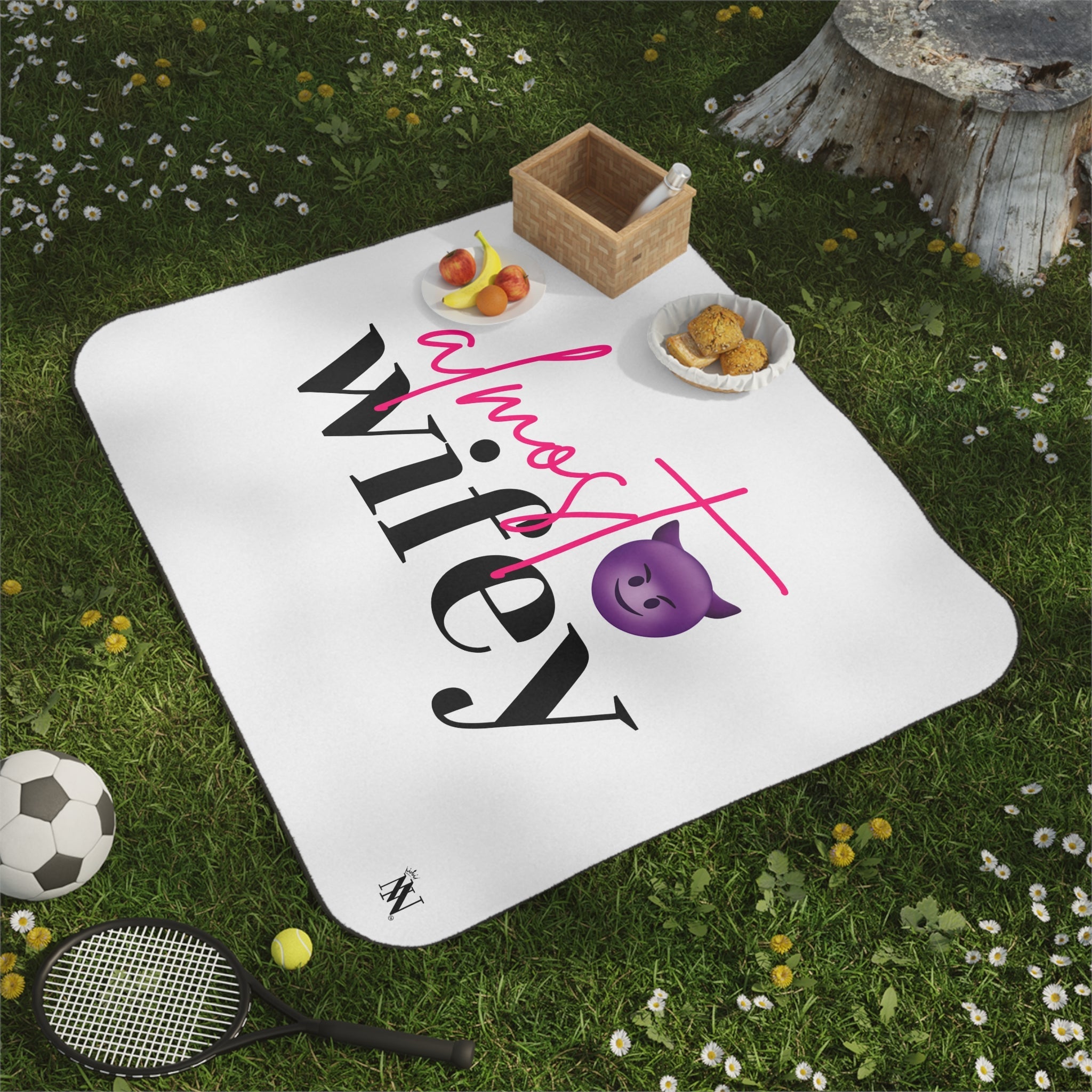 Almost Wifey Bachelorette Emoji | Mix Match Fun-Flirty Lovers’ Water-Resistant Blankets