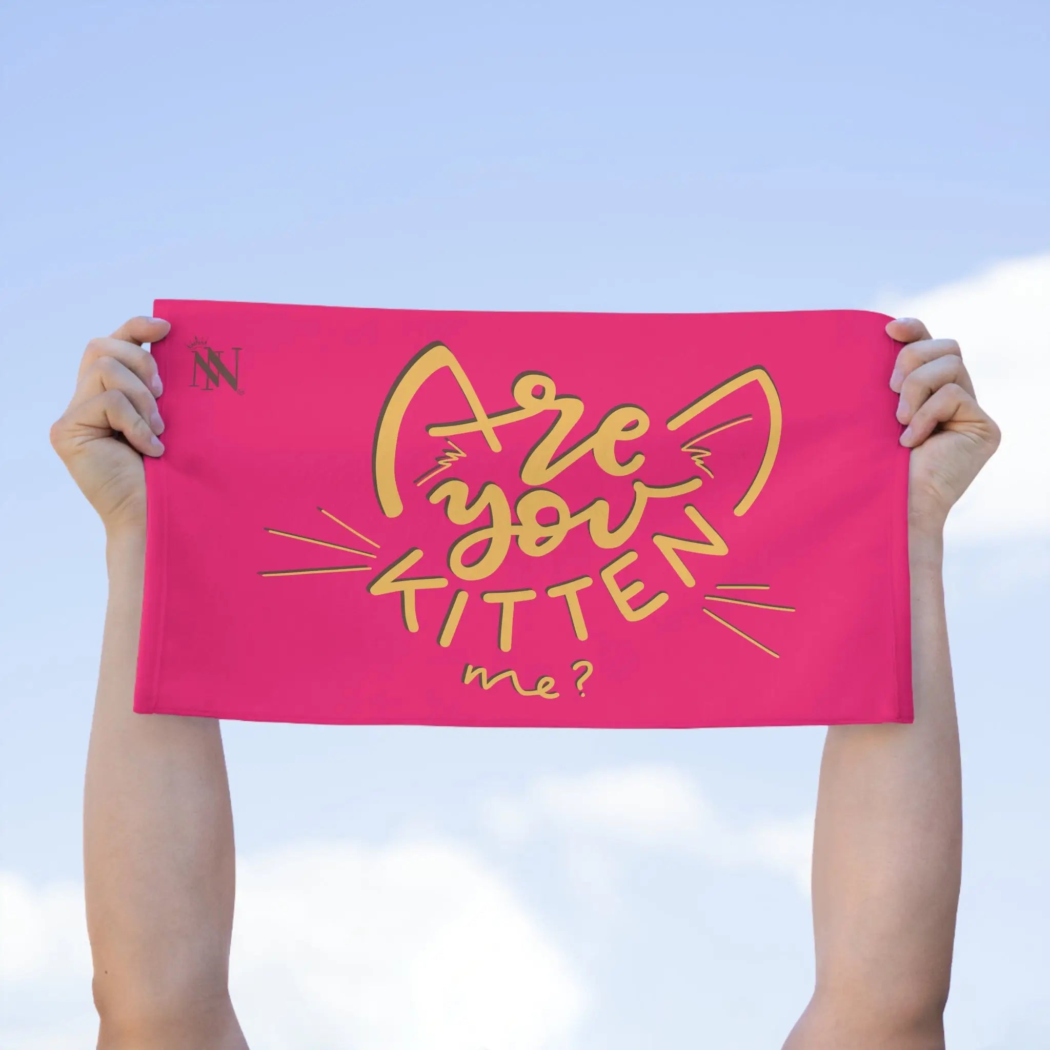 Are You Kitten Me? Pink | Mix & Match Soft Fun-Flirty Lovers’ Towels