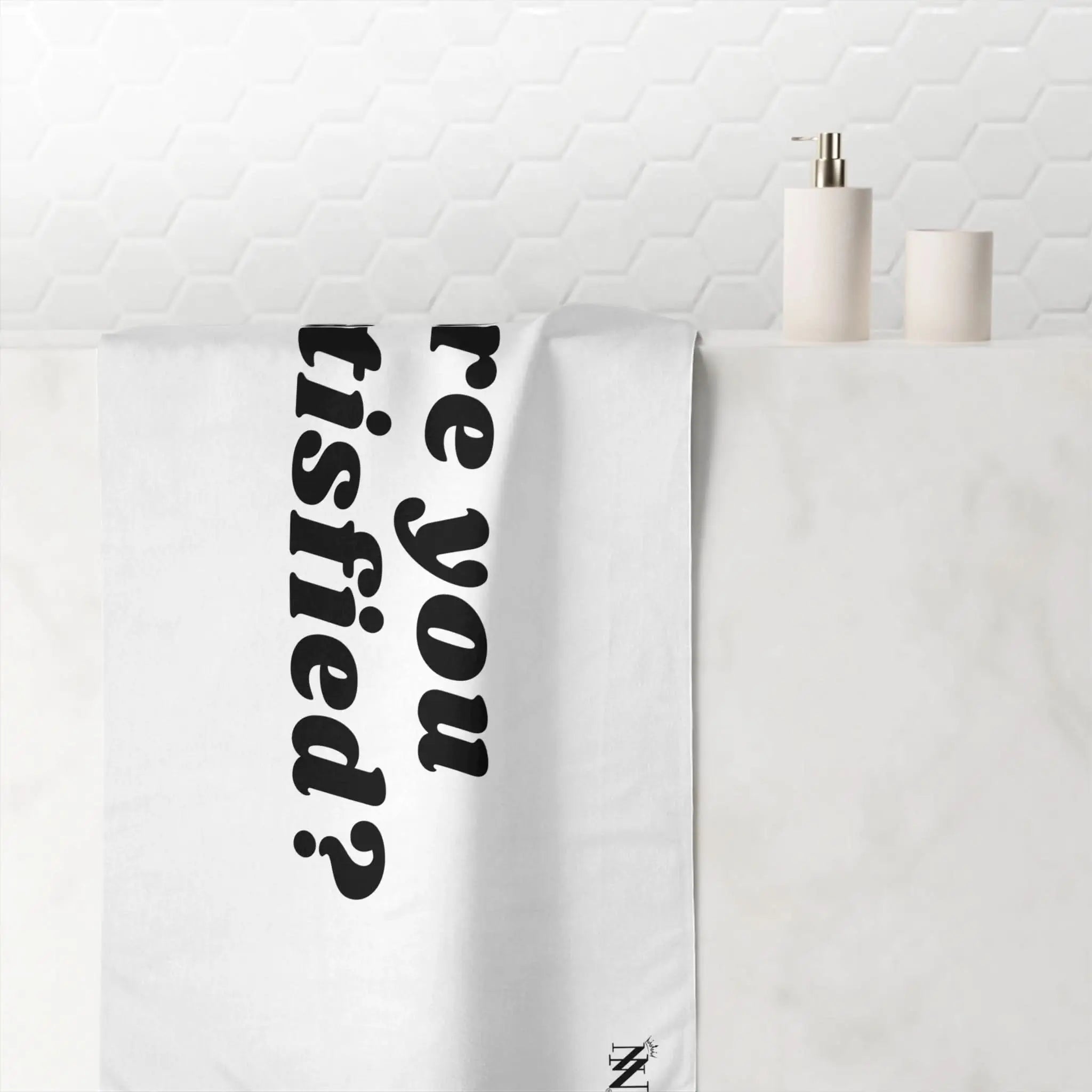 Are You Satisfied? | Mix & Match Naughty XL Fun-Flirty Lovers’ Towels