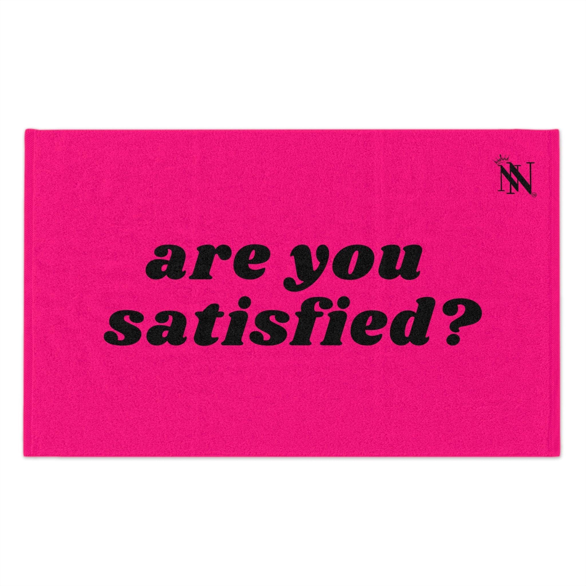 Are You Satisfied? Pink Mix Match Soft Sex Towels | Flirty Lovers’ Gifts