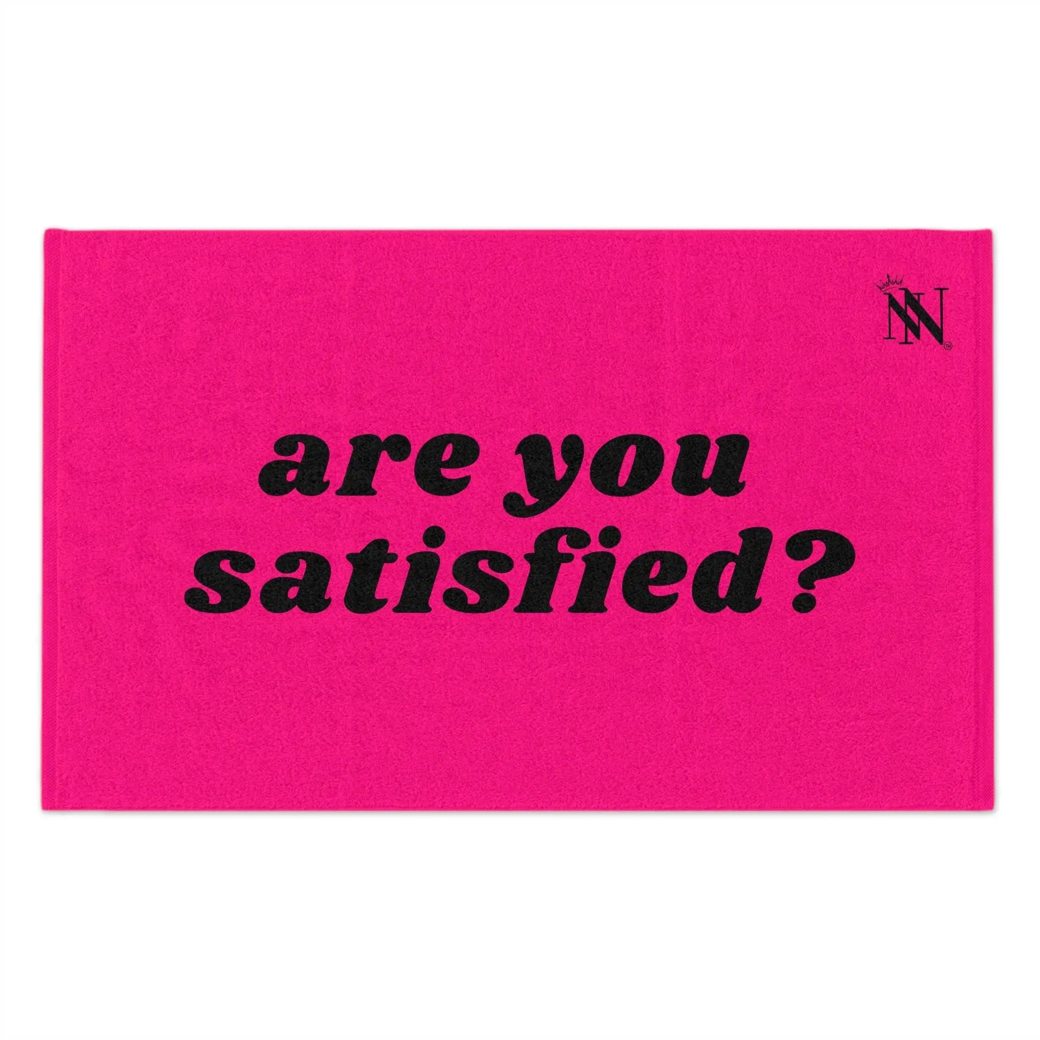 Are You Satisfied? Pink Mix Match Soft Sex Towels | Flirty Lovers’ Gifts
