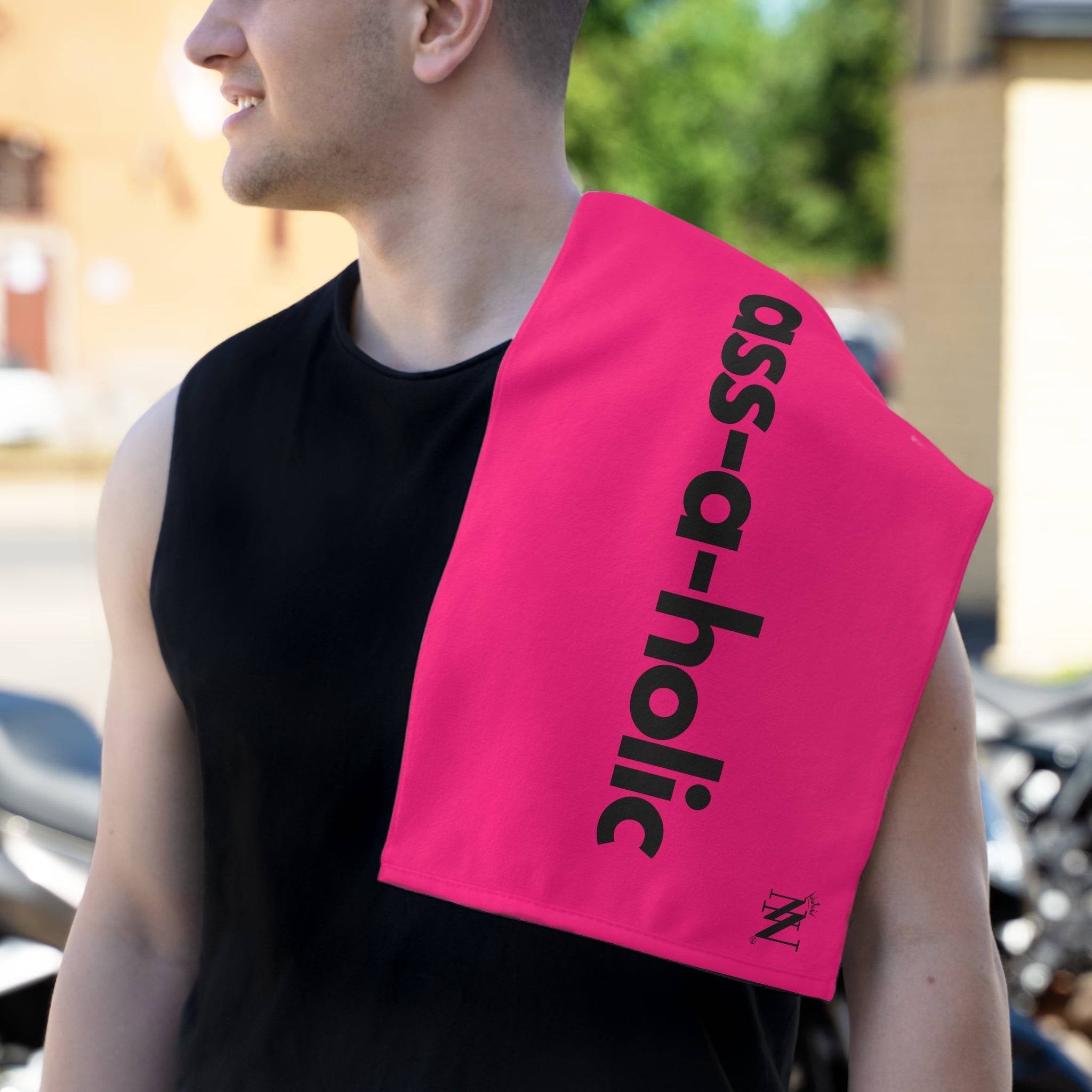 Ass-a-Holic Pink Mix & Match Soft Sex Towels | Flirty Lovers’ Gifts