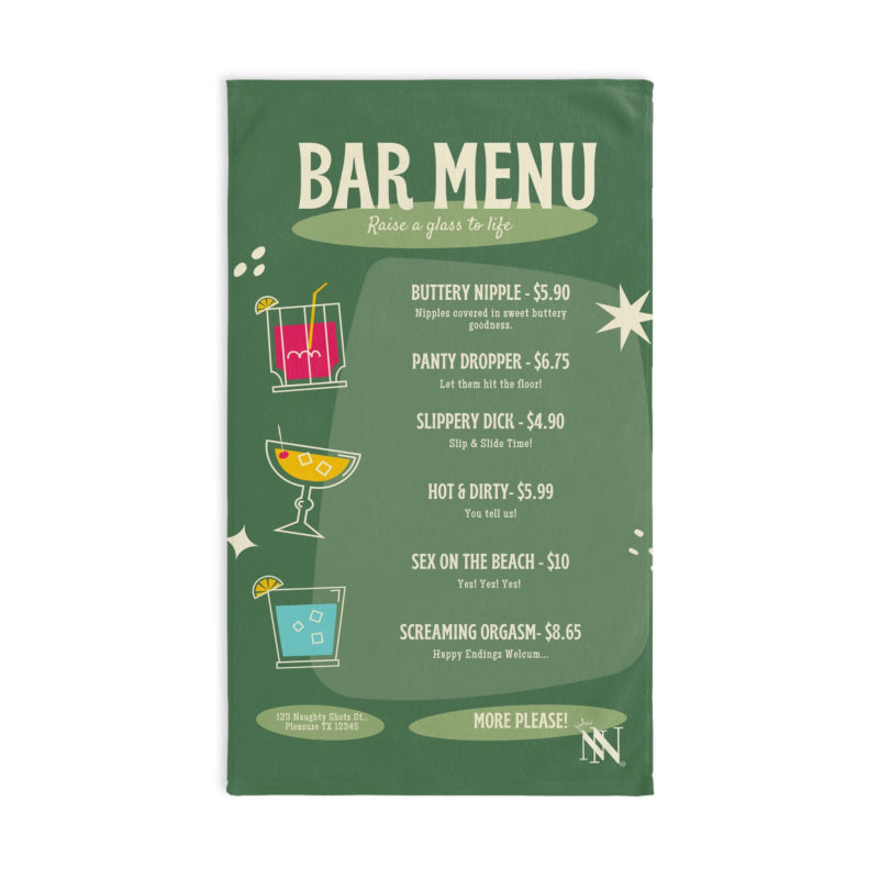 Bar Menu | Mix & Match Original Fun-Flirty Lovers’ Towels
