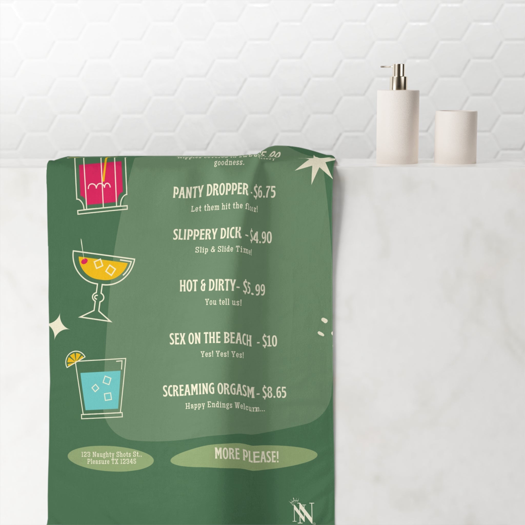 Bar Menu | Mix & Match XL Fun-Flirty Lovers’ Towels