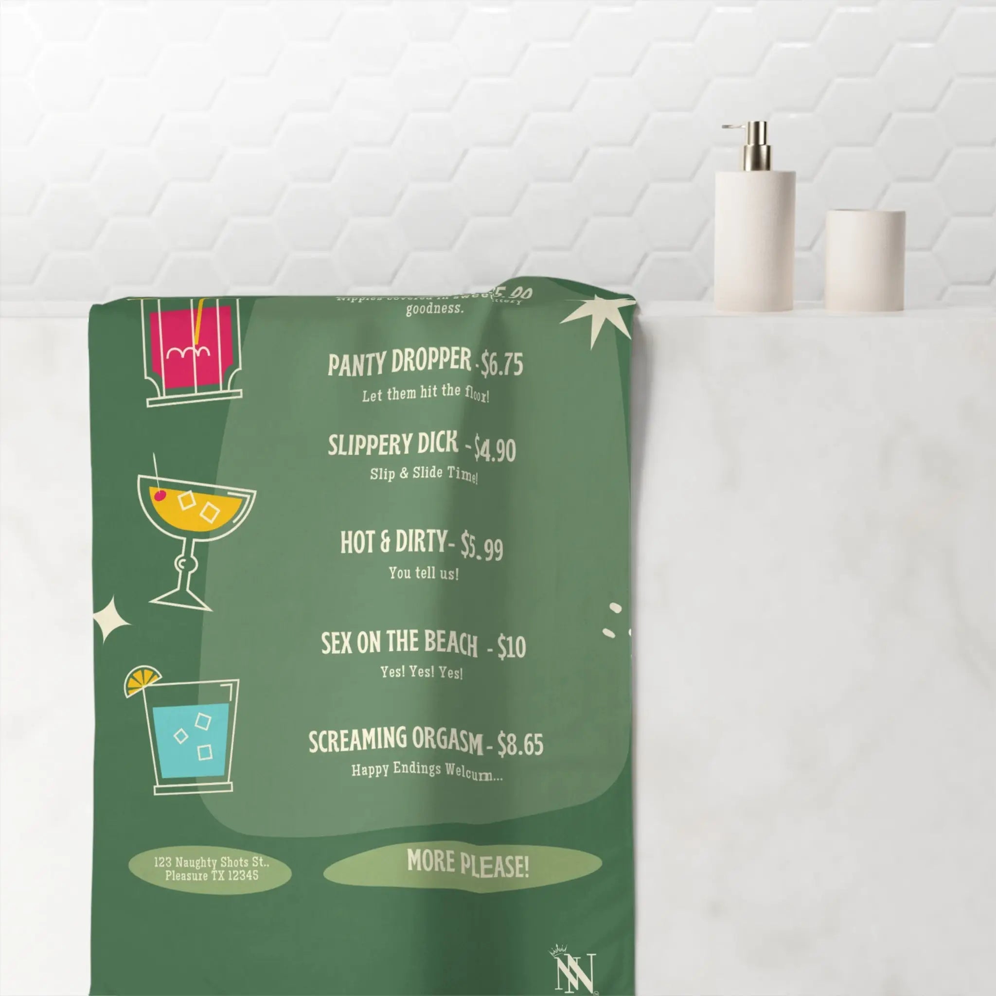 Bar Menu | Mix & Match XL Fun-Flirty Lovers’ Towels