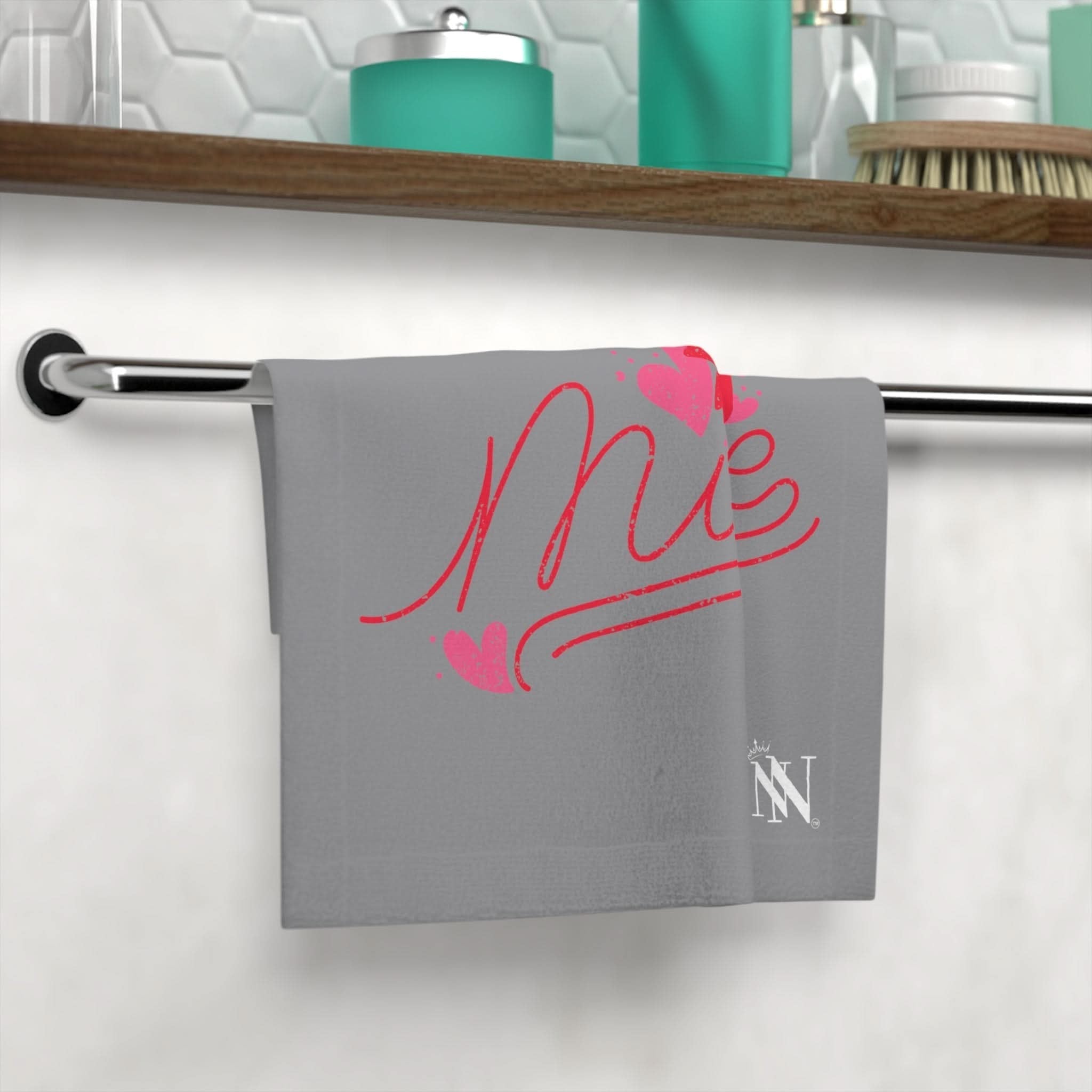 Be Mine Grey | Mix & Match Lils’ Fun-Flirty Lovers’ Towels