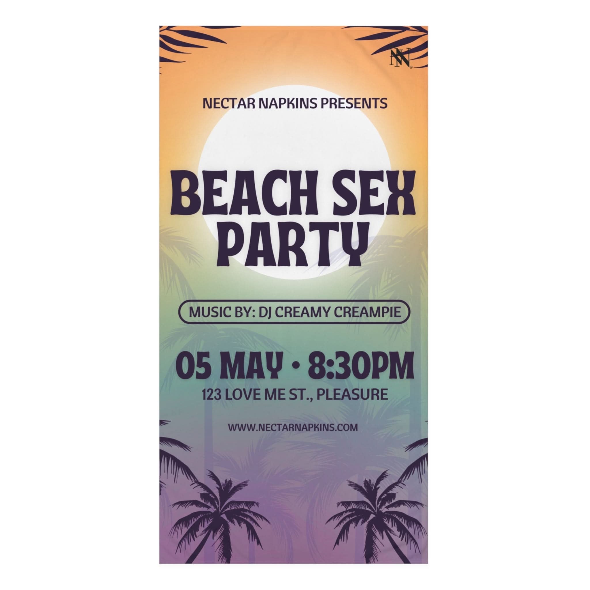 Beach Sex Party | Mix & Match Naughty XL Fun-Flirty Lovers’ Towels