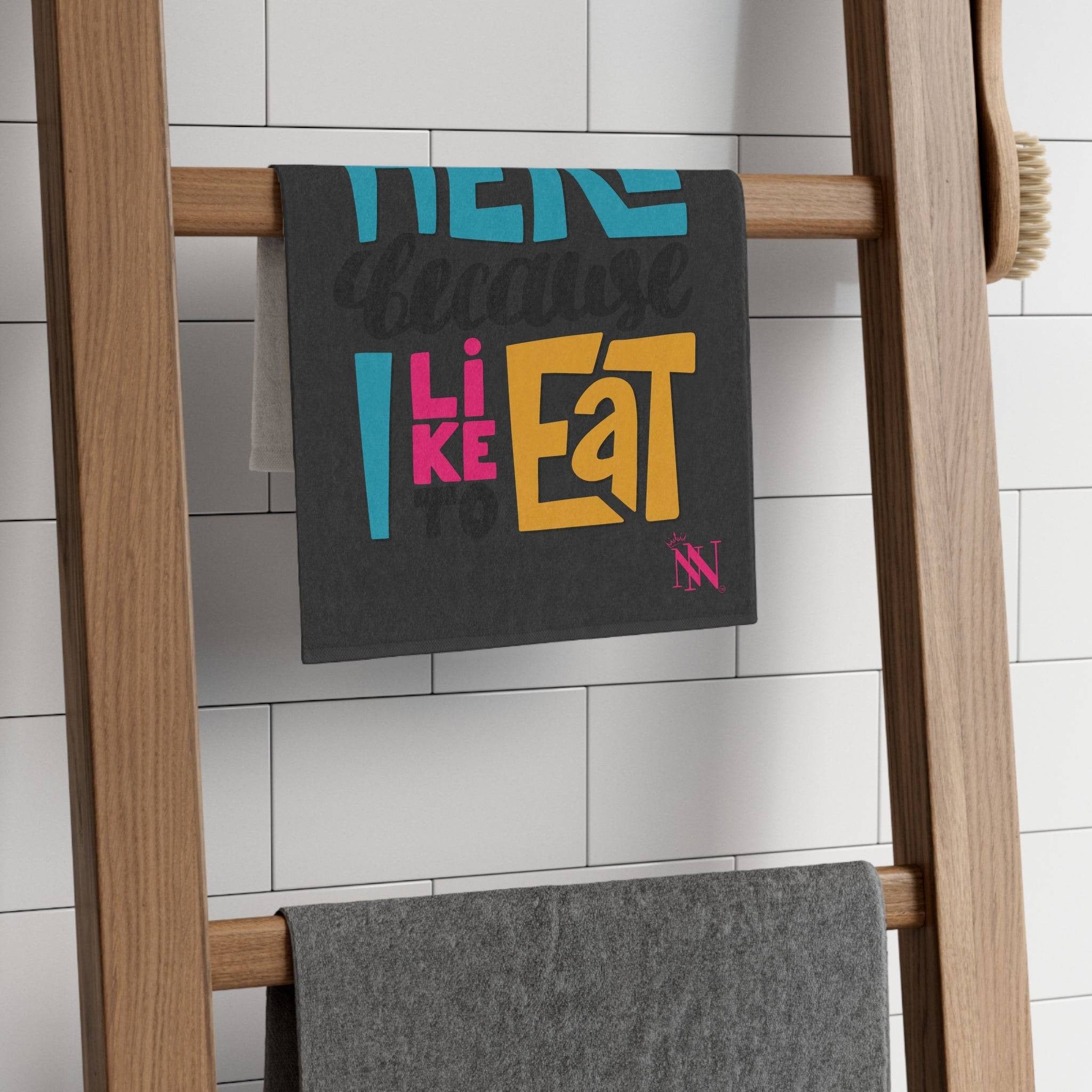 Because I Like to Eat Grey Mix & Match Soft Sex Towels | Flirty Lovers’ Gifts