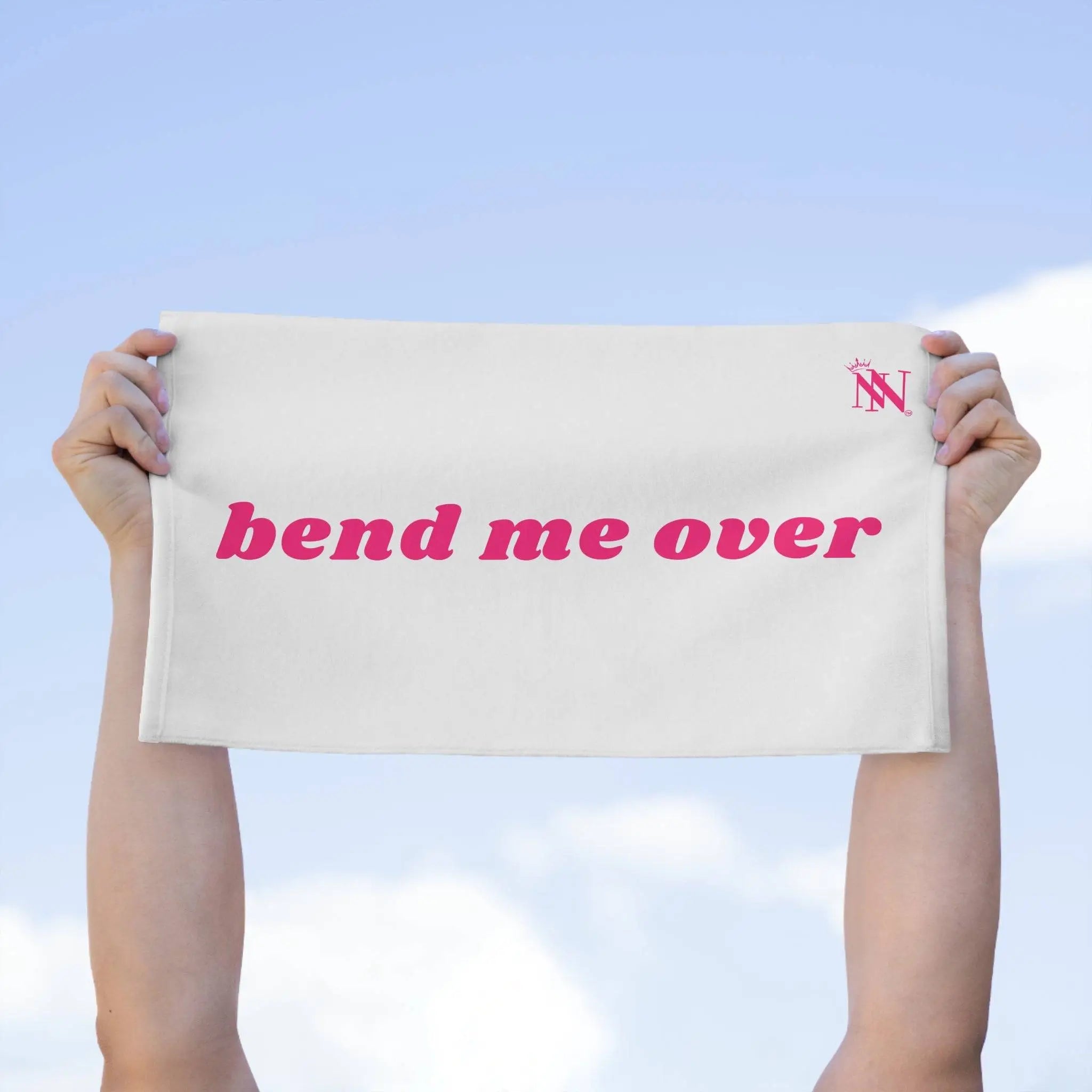 Bend Me Over White | Mix & Match Soft Fun-Flirty Lovers’ Towels