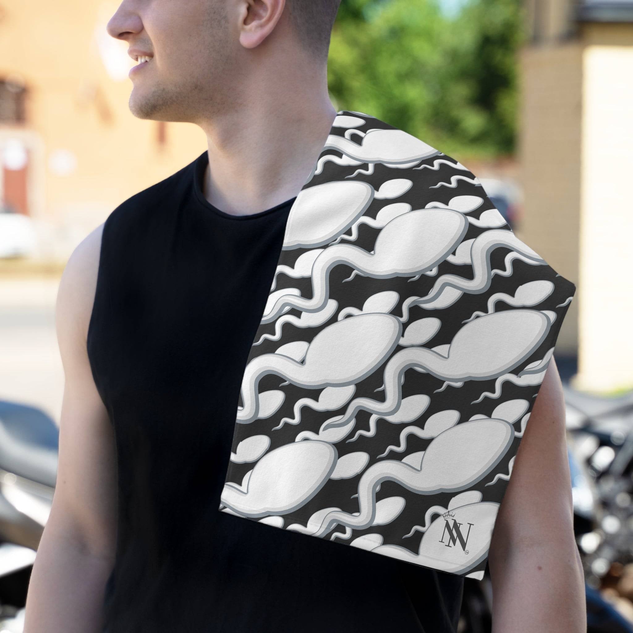 Big Swimmers Dark Grey Mix Match Soft Sex Towels | Flirty Lovers’ Gifts