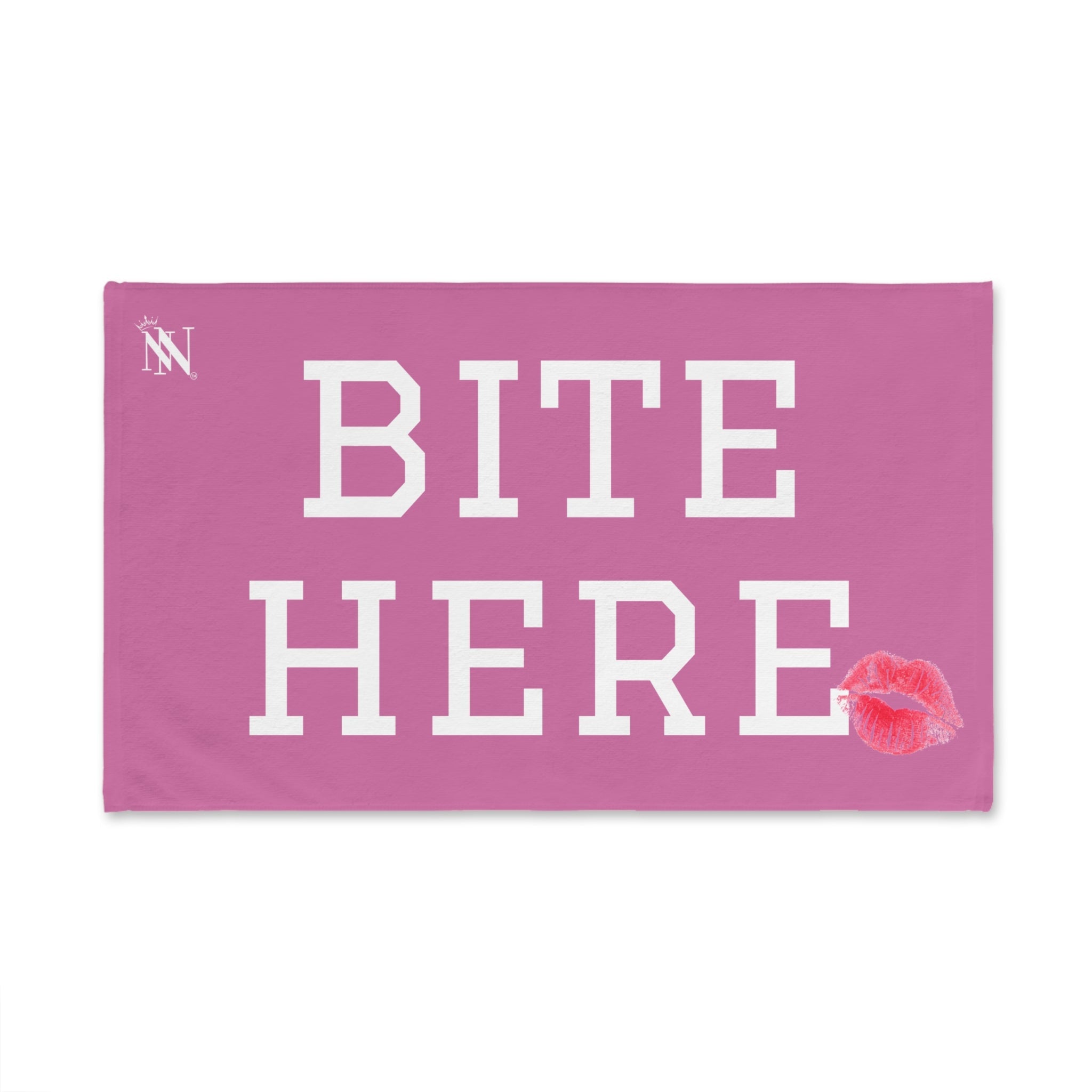 Bite Here Lips Kiss Light Pink | Mix & Match Original Fun-Flirty Lovers’ Towels