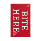 Bite Here Lips Kiss Red | Mix & Match Original Fun-Flirty Lovers’ Towels