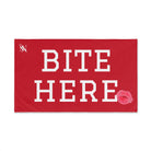 Bite Here Lips Kiss Red | Mix & Match Original Fun-Flirty Lovers’ Towels