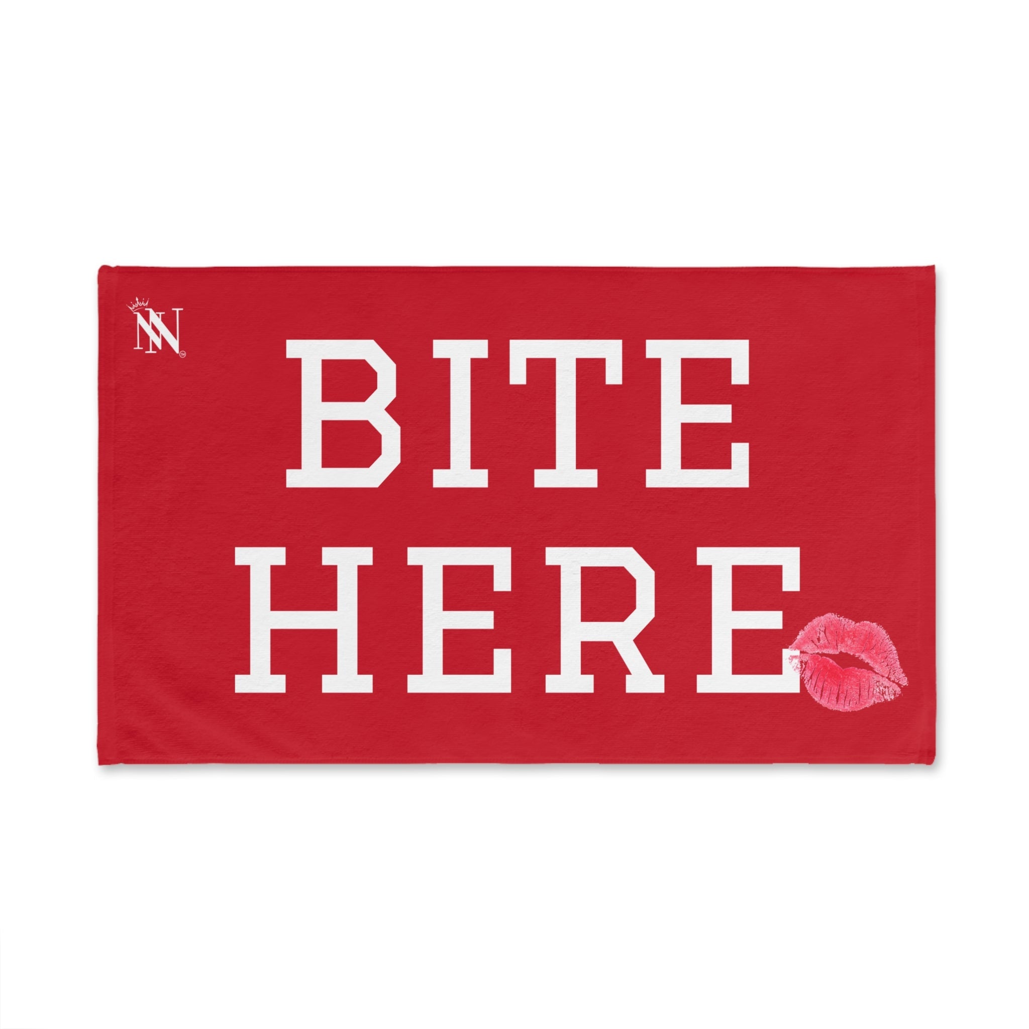 Bite Here Lips Kiss Red | Mix & Match Original Fun-Flirty Lovers’ Towels