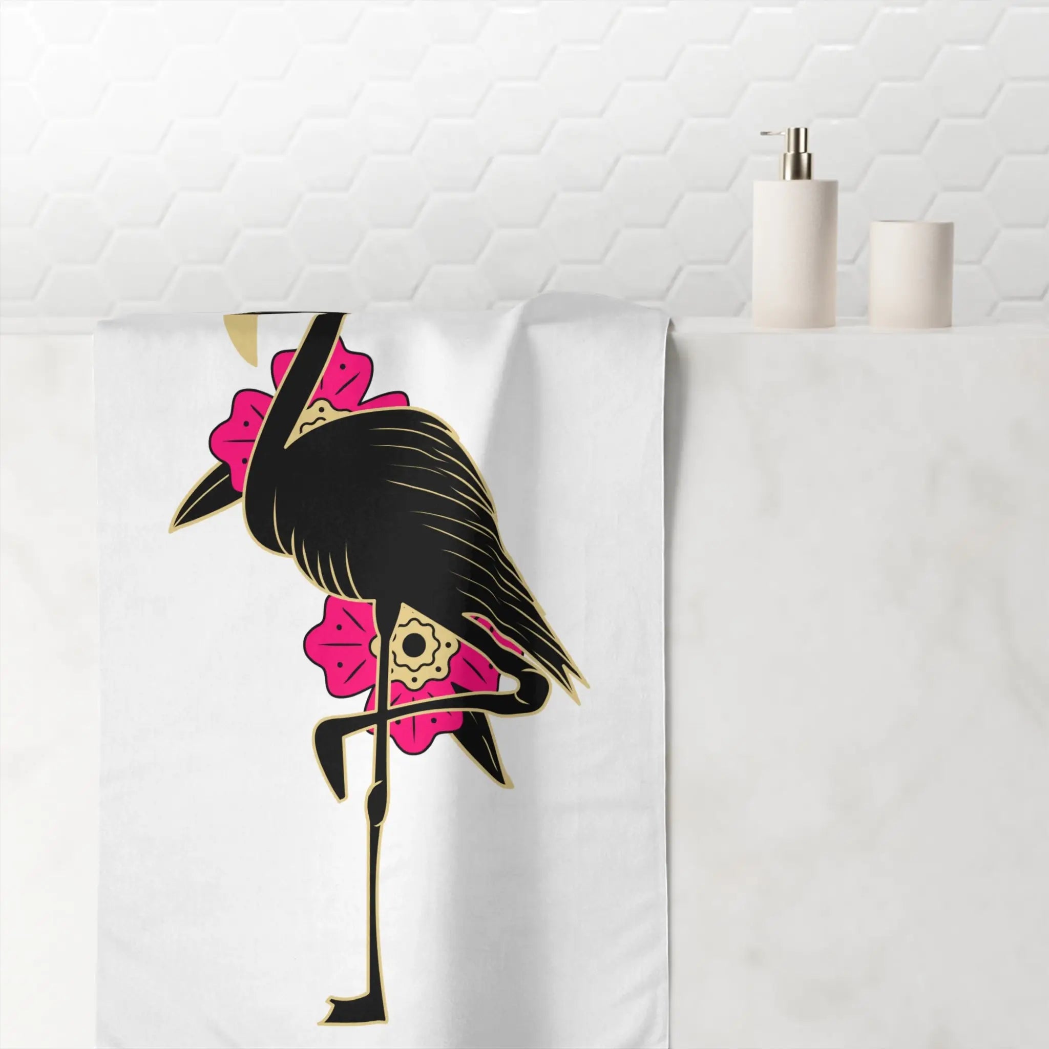 Black Flamingo | Mix & Match XL Fun-Flirty Lovers’ Towels