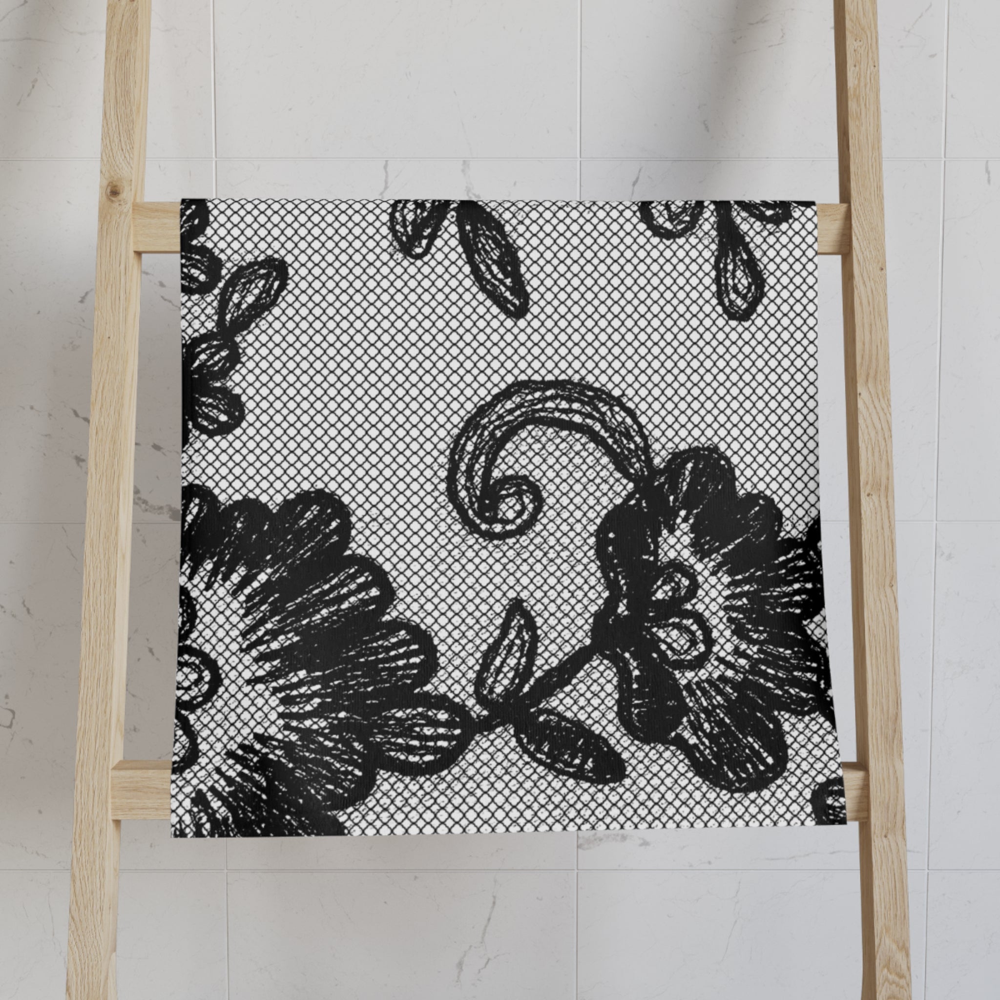 Black Lace Print | Mix & Match Original Fun-Flirty Lovers’ Towels