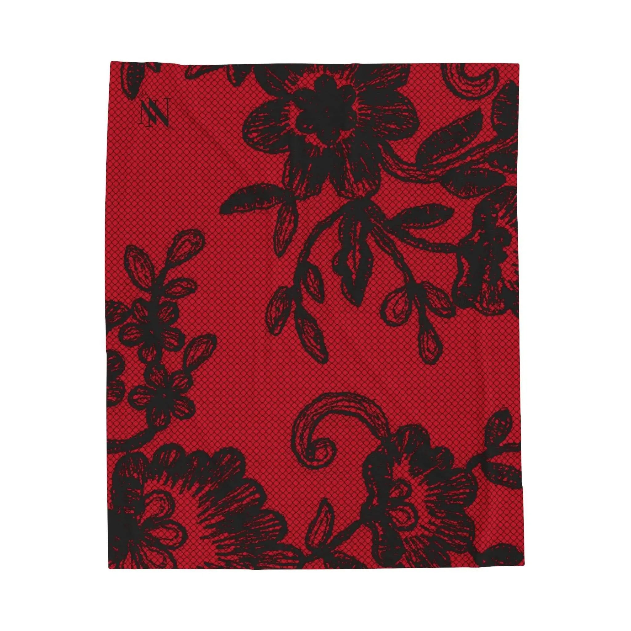 Black Lace Print Red | Mix & Match Fun-Flirty Lovers’ Blankets