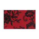 Black Lace Print Red | Mix & Match Original Fun-Flirty Lovers’ Towels