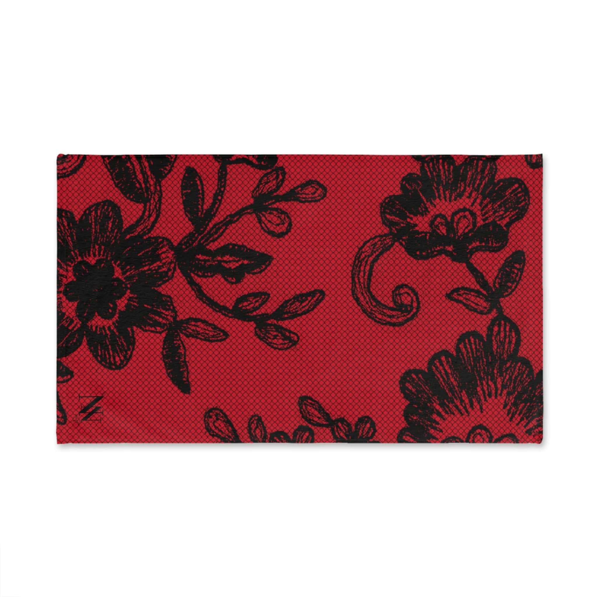Black Lace Print Red | Mix & Match Original Fun-Flirty Lovers’ Towels