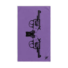 Black Revolver Gun Show Lavendar | Mix & Match Original Fun-Flirty Lovers’ Towels