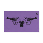 Black Revolver Gun Show Lavendar | Mix & Match Original Fun-Flirty Lovers’ Towels