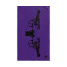 Black Revolver Gun Show Purple | Mix & Match Original Fun-Flirty Lovers’ Towels