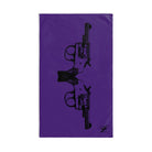 Black Revolver Gun Show Purple | Mix & Match Original Fun-Flirty Lovers’ Towels