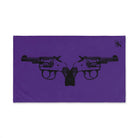 Black Revolver Gun Show Purple | Mix & Match Original Fun-Flirty Lovers’ Towels