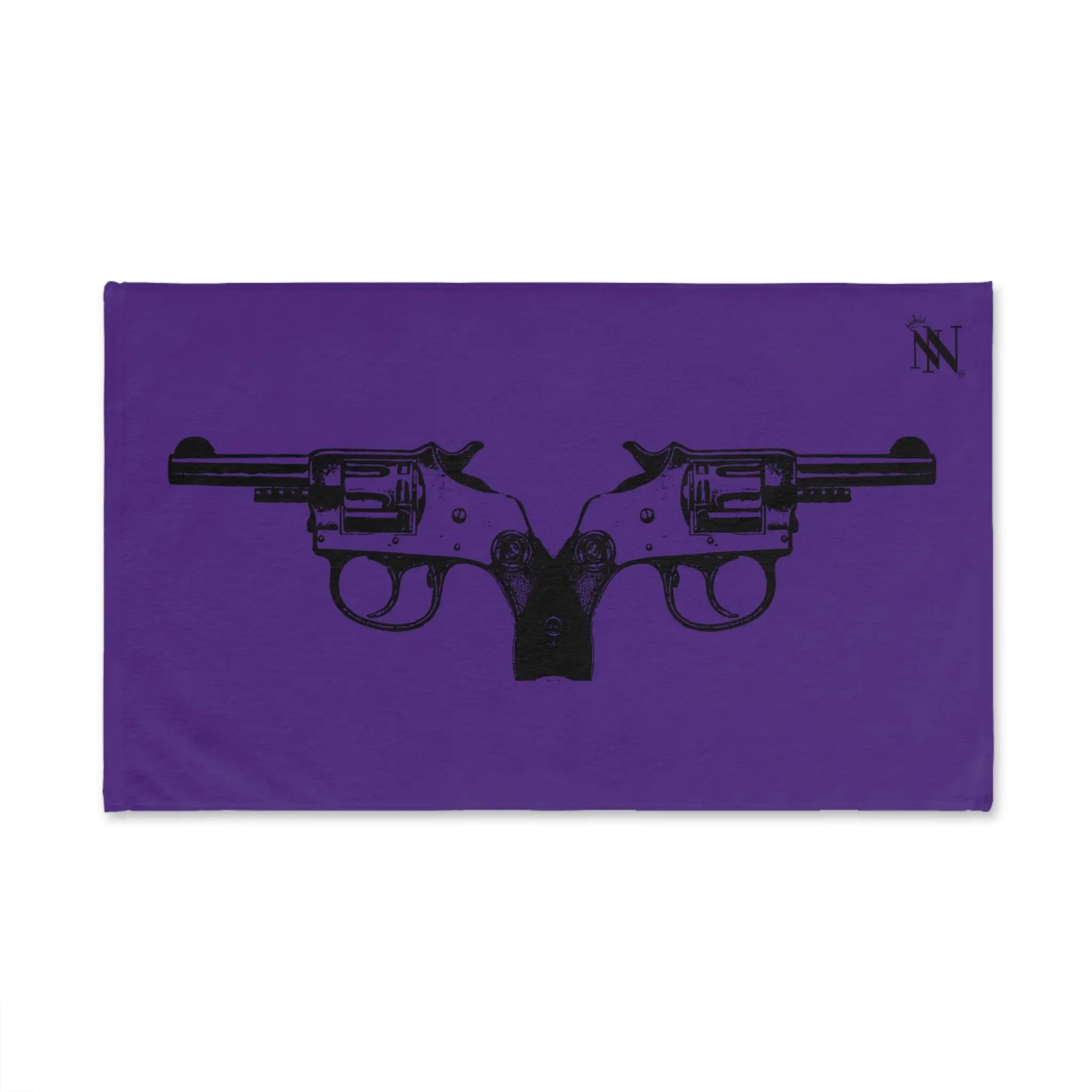 Black Revolver Gun Show Purple | Mix & Match Original Fun-Flirty Lovers’ Towels