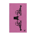 Black Revolver Gun Show Soft Pink | Mix & Match Original Fun-Flirty Lovers’ Towels