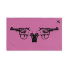 Black Revolver Gun Show Soft Pink | Mix & Match Original Fun-Flirty Lovers’ Towels