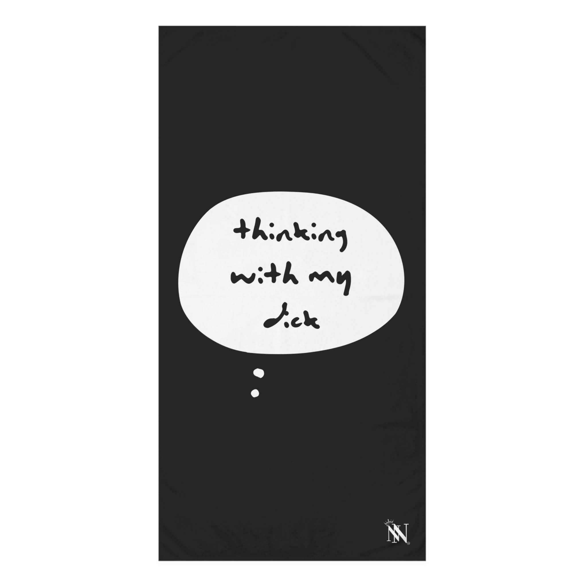 Black Thinking With My Dick | Mix & Match Naughty XL Fun-Flirty Lovers’ Towels