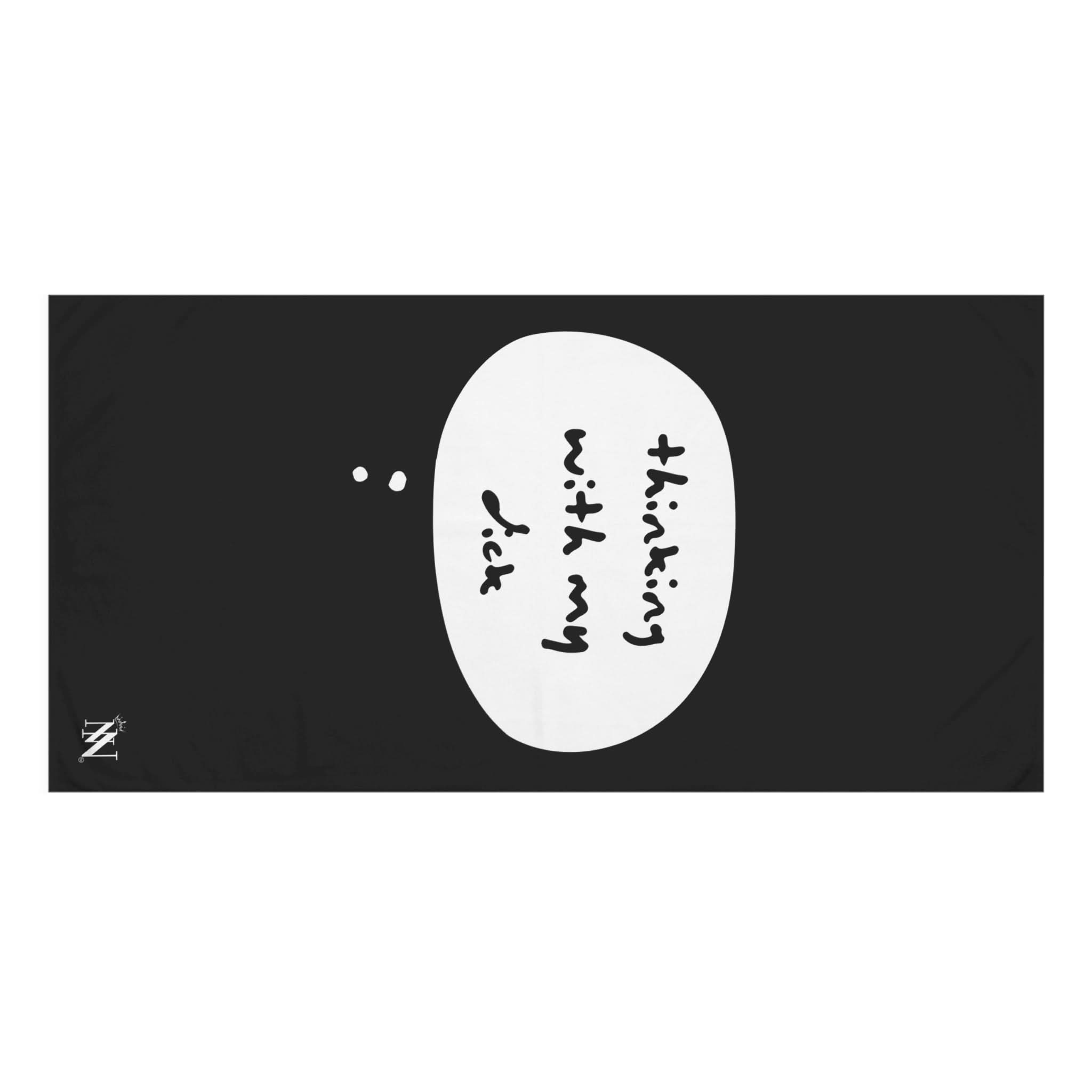 Black Thinking With My Dick | Mix & Match Naughty XL Fun-Flirty Lovers’ Towels