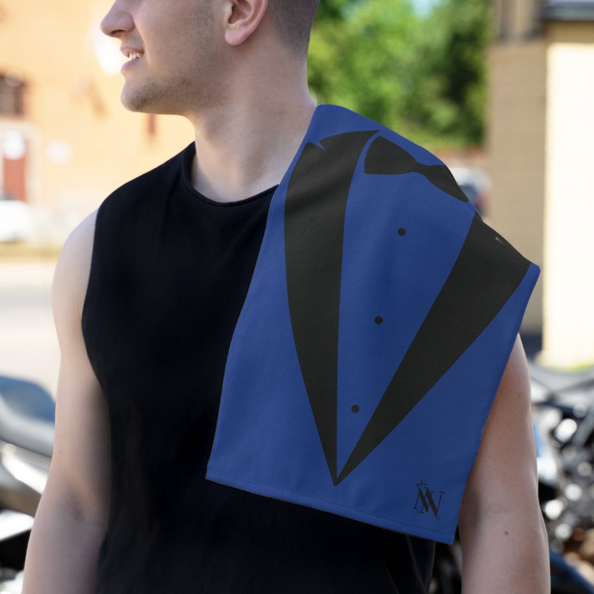 Black Tie Affair Blue Mix & Match Soft Sex Towels | Naughty Lovers’ Gifts