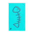 Blue Fish Bone | Mix & Match Original Fun-Flirty Lovers’ Towels