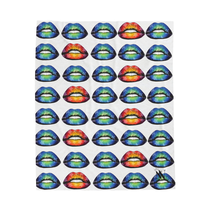 Blue Star Kiss Lips | Mix & Match Fun-Flirty Lovers’ Blankets