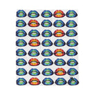 Blue Star Kiss Lips | Mix & Match Fun-Flirty Lovers’ Blankets